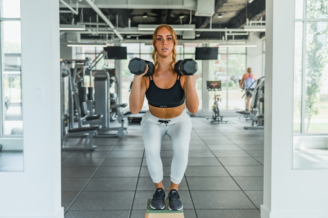 working out at the gym